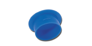Cylindrical blue caps with flanges